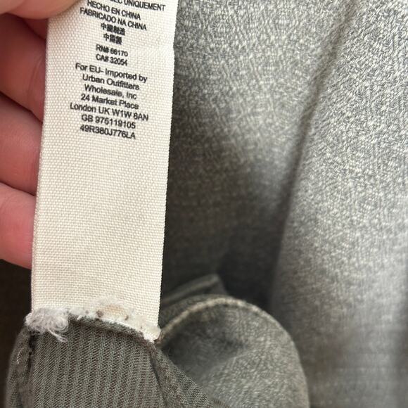 FREE PEOPLE Slouchy Oversized Boyfriend Blazer Stone Wash Gray Sz S {DD34} - Picture 7 of 7